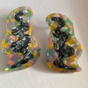 Resin Abstract Earrings